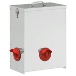 Mangeoire pour poules en acier galvanis� - vidaxl - argent - 325x205x43 cm - capacit� 25 kg