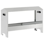 Mangeoire pour poules en acier galvanis� - vidaxl - argent - 81x32x535 cm - capacit� 15 kg - durable