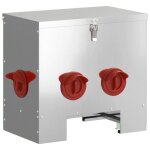 Mangeoire pour poules - vidaxl - 405x25x38 cm - argent - acier galvanis� - capacit� 20 kg - r�sistant ...