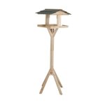 Mangeoire sur pied en bois - 35 x 35 cm - hauteur 115 cm - pour oiseaux Mangeoire sur pied en bois - 35 x 35 cm - hauteur 115 cm - pour oiseaux
