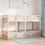 Mango lit superpos� 90x190 cm bois de pin massif barri�re de s�curit� s�parable en 2 lit lll23