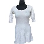 Mango robe au genou manches courtes lgante blanche taille s