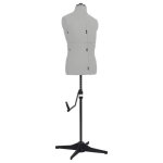 Mannequin de couture ajustable - vidaxl - gris - taille 37 - 45 - buste 94 - 114 cm - tour de taille ...