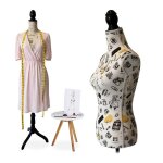 Mannequin de couture relaxdays femme taille 36 / 38 hauteur r�glable 160 - 175 cm tr�pied bois design ...