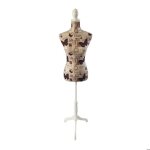 Mannequin de couture relaxdays femme taille 36 / 38 r�glable 130?167 cm motif paris pied en bois multicolore ...