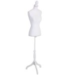 Mannequin de couture t220 mousse synth�tique torse f�minin ~ blanc avec dentelle