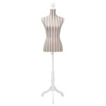 Mannequin prsentation - buste de couture de femme en lin  rayures neuf - bm 2538955