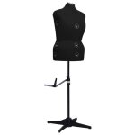 Mannequin de robe ajustable - vidaxl - noir - taille 44 - 50 - buste 112 - 127 cm - taille 94 - 109 cm ...