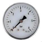 Manom�tre de pression 0 - 6 bar filetage 1 / 4 npt pour eau liquide carburant huile air haute pr�cision ...