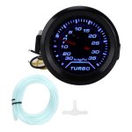 Manom�tre turbo boost 12v 52mm / 2 pouces 35psi affichage num�rique bleu rouge modification led universelle ...