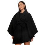 Manteau cape � coupe arrondie. dot�e dune ceinture amovible. pour femme - manteaux - la modeuse
