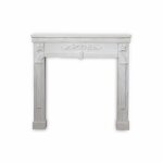 Manteau de chemine - romance - dcor bois blanc crus