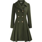 Manteau croisé à revers pour femme vitata - caban trapèze - trench - coat vintage automne / hiver - vert ... Manteau croisé à revers pour femme vitata - caban trapèze - trench - coat vintage automne / hiver - vert ...