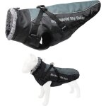 Manteau dhiver pour chien - manteau chaud avec harnais - fermeture �clair r�glable - doudoune r�fl�chissante ...