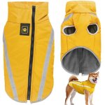 Manteau dhiver pour chien grande taille imperméable coupe - vent polaire jaune 2xl Manteau dhiver pour chien grande taille imperméable coupe - vent polaire jaune 2xl