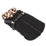 Manteau dhiver pour chien - veste chaude et lgante - taille m - noir - impermable label