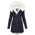 Manteau femme a capuche dhiver doudoune femme doublure polaire parkachic slim mi - longue chaude veste ...