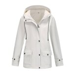 Manteau femme hiver chaud doublé polaire avec capuche veste imperméable mi longue couleur unie - taille ... Manteau femme hiver chaud doublé polaire avec capuche veste imperméable mi longue couleur unie - taille ...