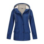 Manteau femme hiver chaud doubl polaire avec capuche veste impermable mi longue couleur unie - taille ...
