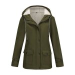 Manteau femme hiver chaud doubl polaire avec capuche veste impermable mi longue couleur unie - taille ...