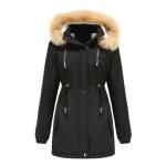 Manteau femme hiver veste polaire chaud parka zippe  capuche elegant blouson manches longues epaiss ...