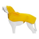 Manteau imperm�able chien xxl jaune avec capuche - v�tement pluie r�glable en nylon - bandes r�fl�chissantes ...