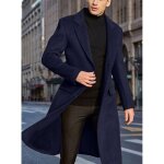 Manteau en laine homme patinage ski - caban - veste trench chaud coupe slim - automne hiver - bleu foncé ... Manteau en laine homme patinage ski - caban - veste trench chaud coupe slim - automne hiver - bleu foncé ...