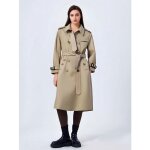 Sl manteau long dautomne pour femme couleur kaki taille l coupe ajuste coupe - vent double boutonnage ...