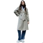 Manteau long dautomne pour femme st. lvant couleur kaki taille m style britannique double boutonnage ...