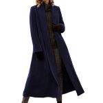 Manteau long vitata pour femme - style cardigan oversize - manteau haut de gamme - bleu foncé Manteau long vitata pour femme - style cardigan oversize - manteau haut de gamme - bleu foncé