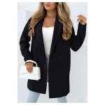 Manteau mi long noir femme