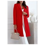 Manteau mi long rouge femme