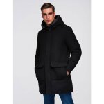 Manteau parka  capuche - ombre - pour homme - noir
