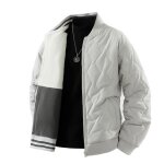 Manteau r�versible homme automne hiver grande taille - blanc