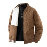 Manteau réversible homme automne hiver grande taille - marron Manteau réversible homme automne hiver grande taille - marron