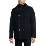 Manteau - schott - cyclone 2 - bleu - homme - caban classique avec fermeture double boutonnage