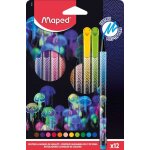 Feutres de coloriage - maped - deepsea paradise - 12 pices - pointe moyenne 08mm - encre lavable