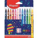 Feutres de coloriage - maped - pixel party - 12 feutres - encre lavable - pointe ogive 28mm