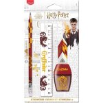 Maped - set papeterie harry potter gryffondor - 1 rgle 15 cm 1 taille - crayons 1 crayon graphite embout ...