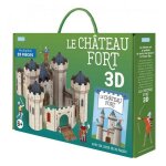 Maquette 3d chteau fort - carton pais - grand format - livre inclus