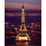 Maquette 3d rolife nuit de la tour eiffel avec lumi�res led - kit en bois pour adultes