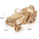 Maquette en bois - robotime - jeep - 369 pices - a monter soi - mme - mixte