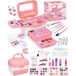 Maquillage enfant jouet 80 pcs kit de maquillage lavable pour enfants malette maquillage fille coffret ...
