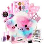 Kit de maquillage - non spcifi - trousse lavable - sac en peluche - pour filles - 4 - 6 ans