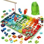 Marayan jeux montessori 2 3 4 5 ans, jouet en bois enfant, jeu ducatif, apprendre alphabet, a compter ...