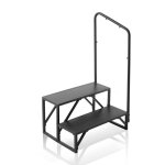 Marchepieds pour camping - cars - vevor - 2 marches - charge 19958 kg - acier au carbone paissi - antidrapan ...