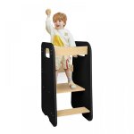 Marchepied enfant enfant 3 en 1 bois - mipan - chaise - tabouret bb - aspect bois - jeu dapprentissage ...