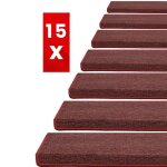X 15 tapis descalier london vin rouge 235 x 65 cm rectangulaire