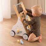 Trotteur enfant bois avec table dactivit�s 8 en 1 - marcheur �ducatif en bois - mamabrum - pousse b�b� ...