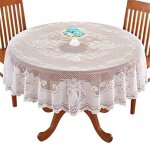 Mariage dentelle nappe - nappe en dentelle pour dcoration de table de maison cuisine fte mariage rond ...